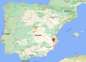 Biar Spain map